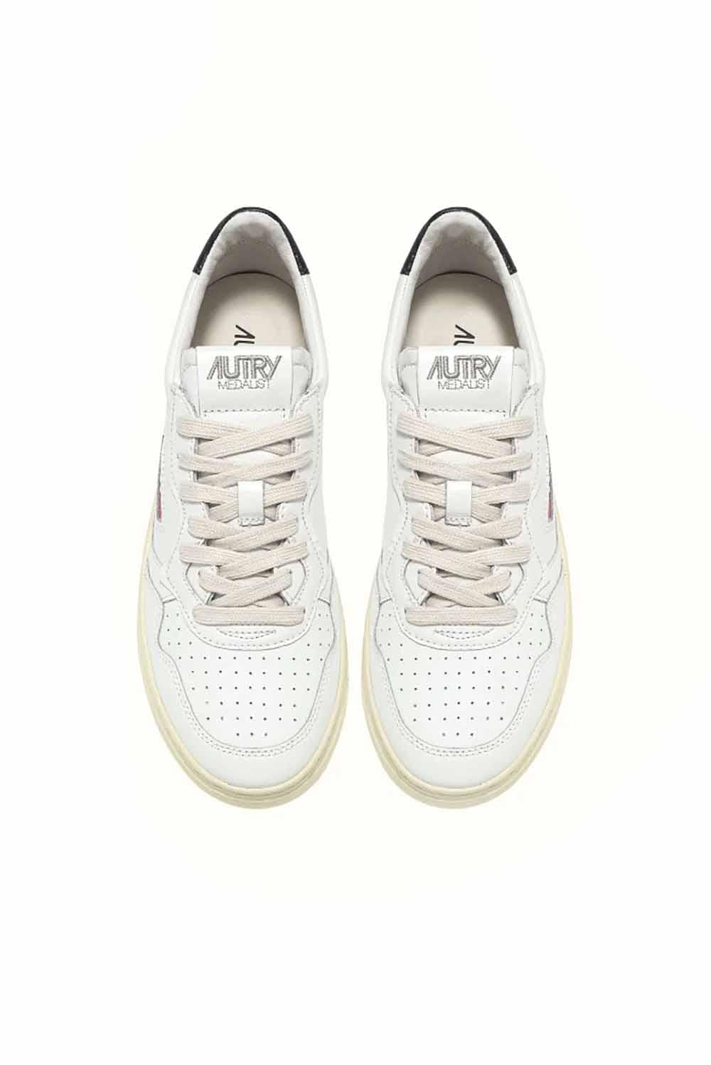  Autry Sneakers Medalist Low Wht-blk Woman - 7