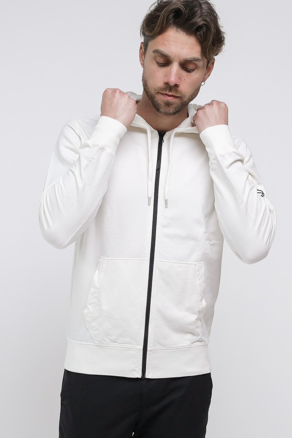  Cp Company Light Fleecehoodie White Uomo - 3