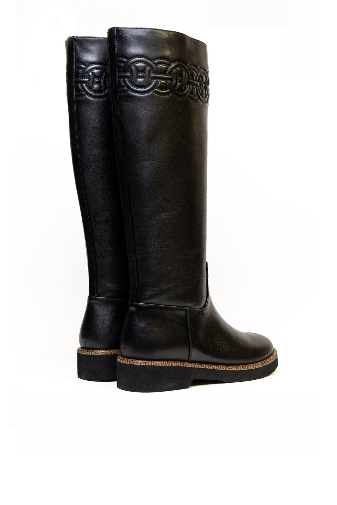  Borbonese Boot Vitello Nero Woman - 3