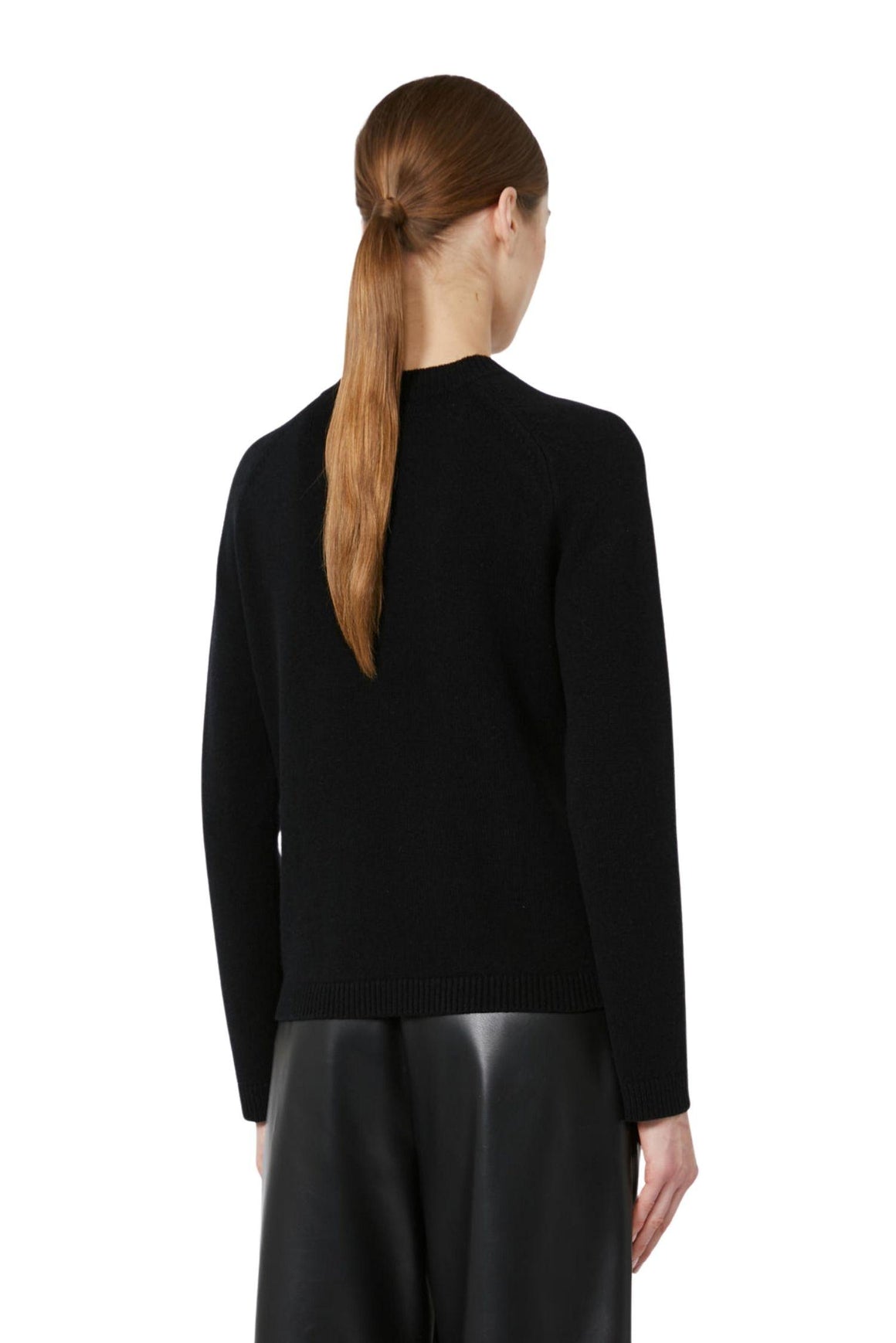  Max Mara Maglione Damasco Lana Cashmere Nero Woman - 3