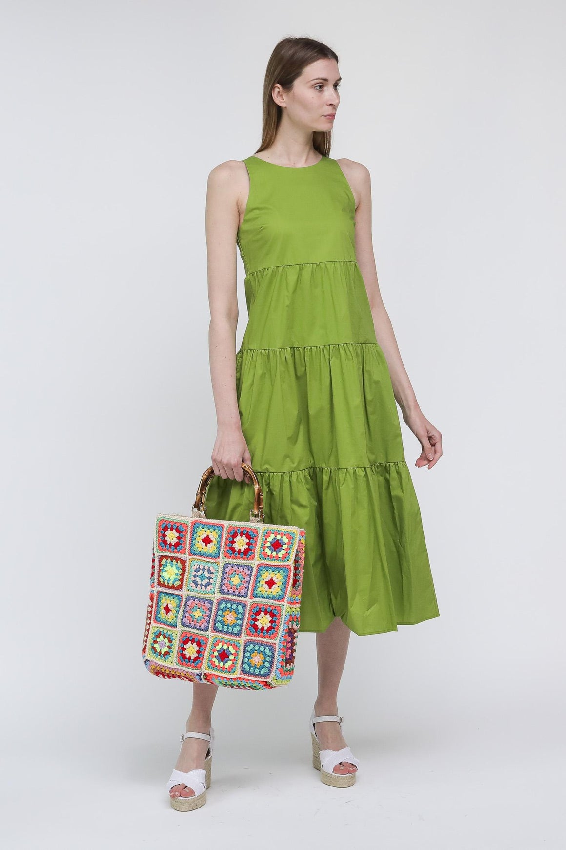  Patrizia Pepe Abito Lungo Green Woman - 6
