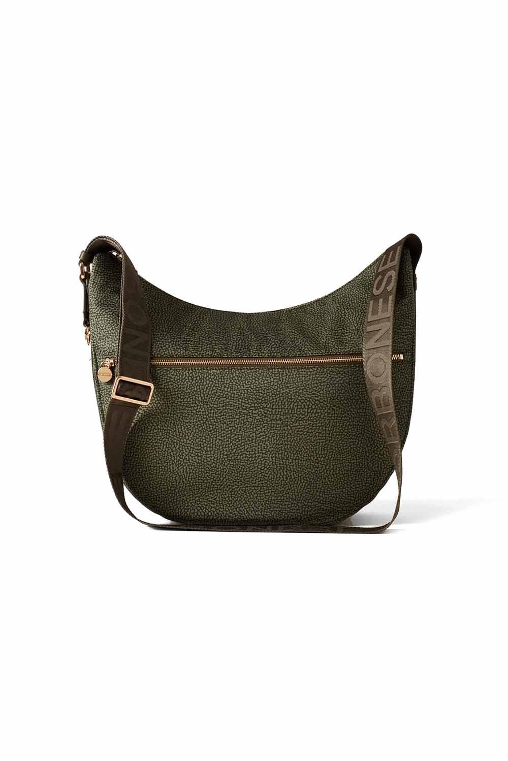  Borbonese Luna Bag Middle Verde Militare Woman - 1