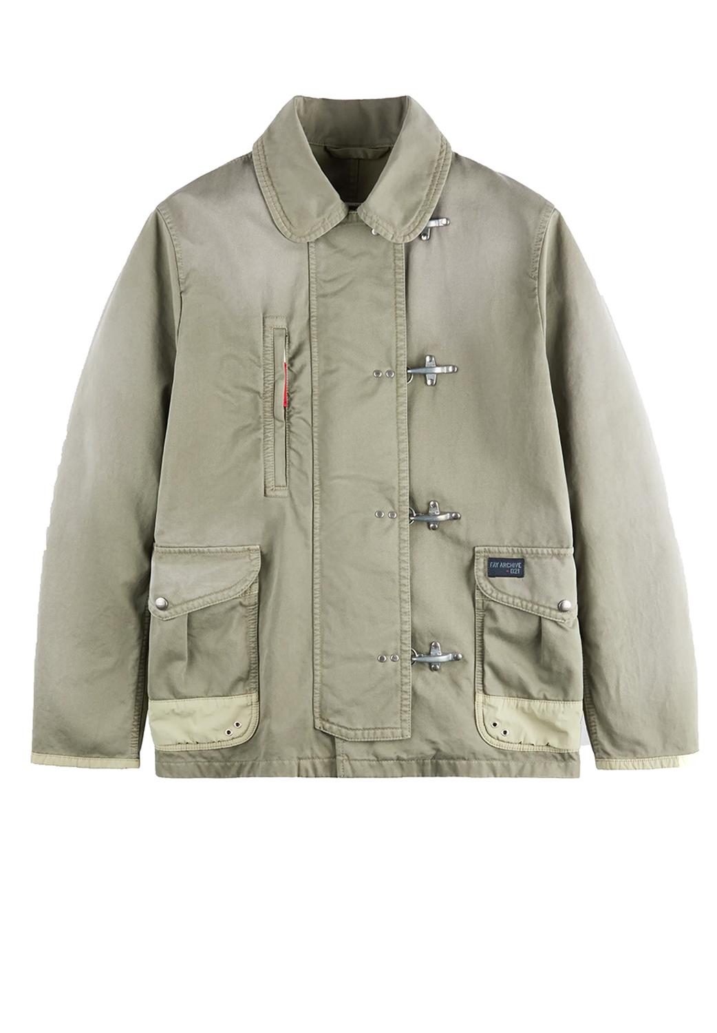  Fay 4 Ganci In Twill Assenzio Uomo - 1