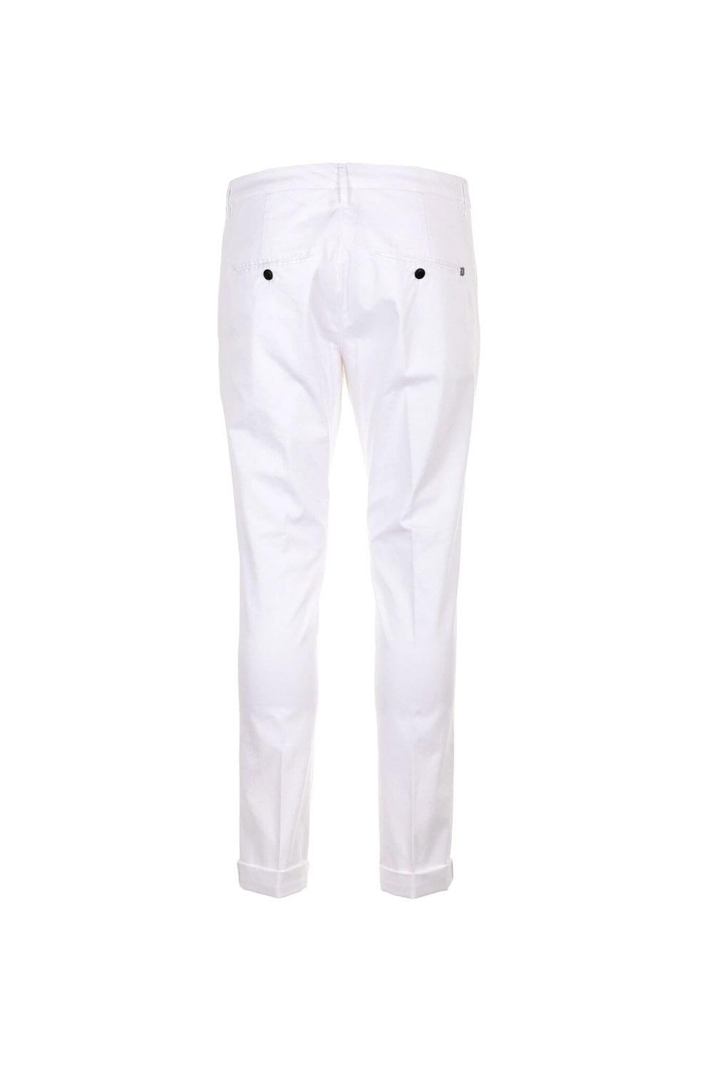  Dondup Pantalone Gaubert Popeline Bianco Uomo - 2