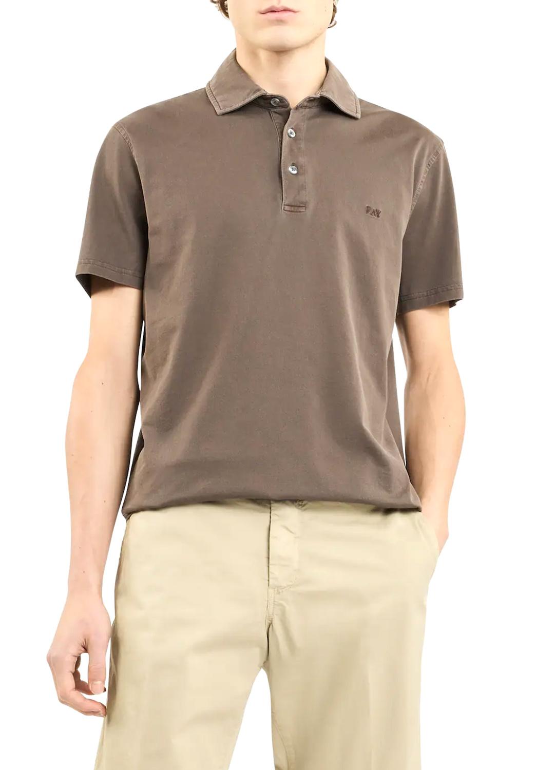  Fay Polo In Jersey Marrone Uomo - 2