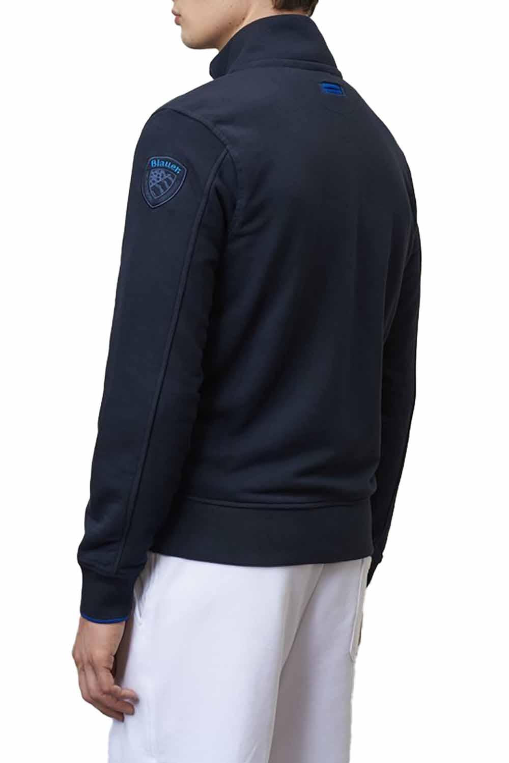  Blauer Felpa Con Zip Blu Uomo - 3