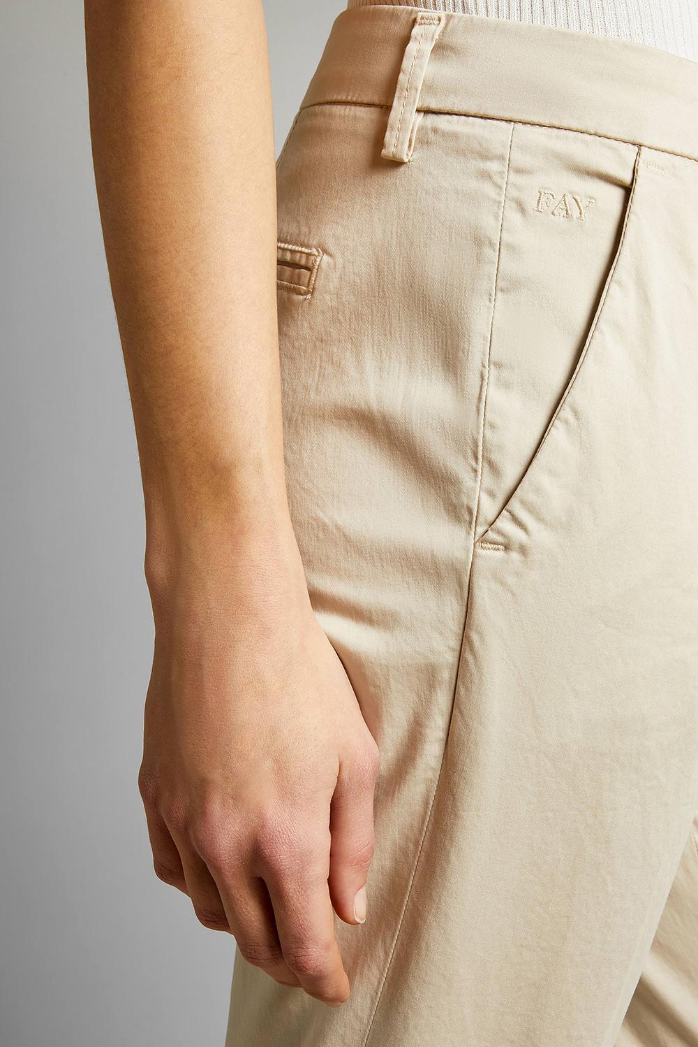  Fay Pantalone Chino Donna Sabbia Woman - 3