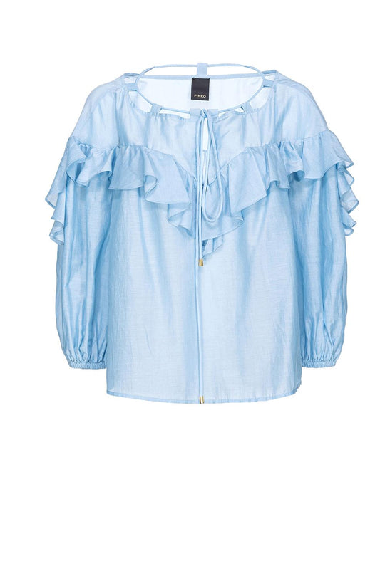 Blusa in voile di seta