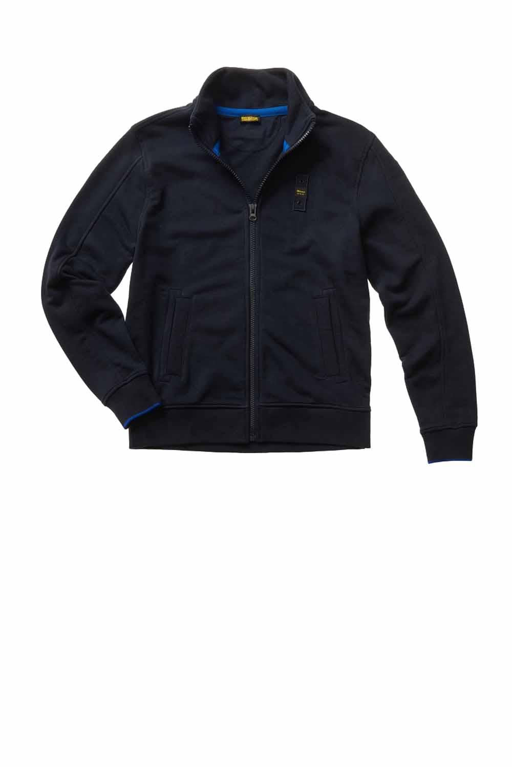 Blauer Felpa Con Zip Blu Uomo - 1