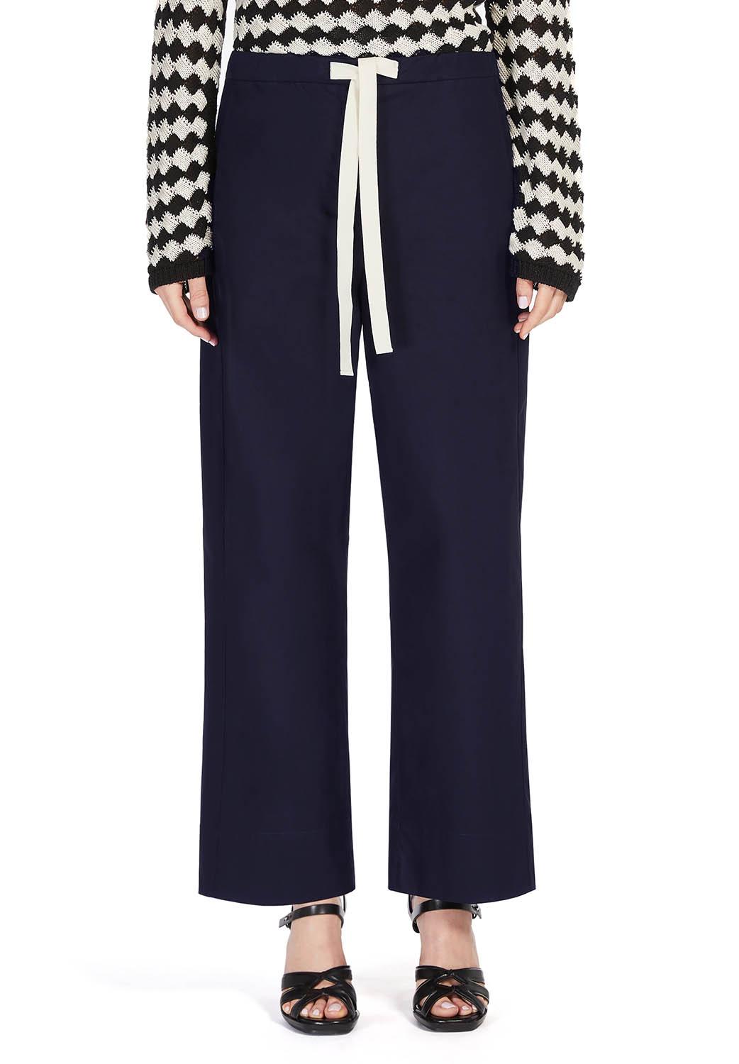  Max Mara Pantaloni Argento Blu Woman - 2