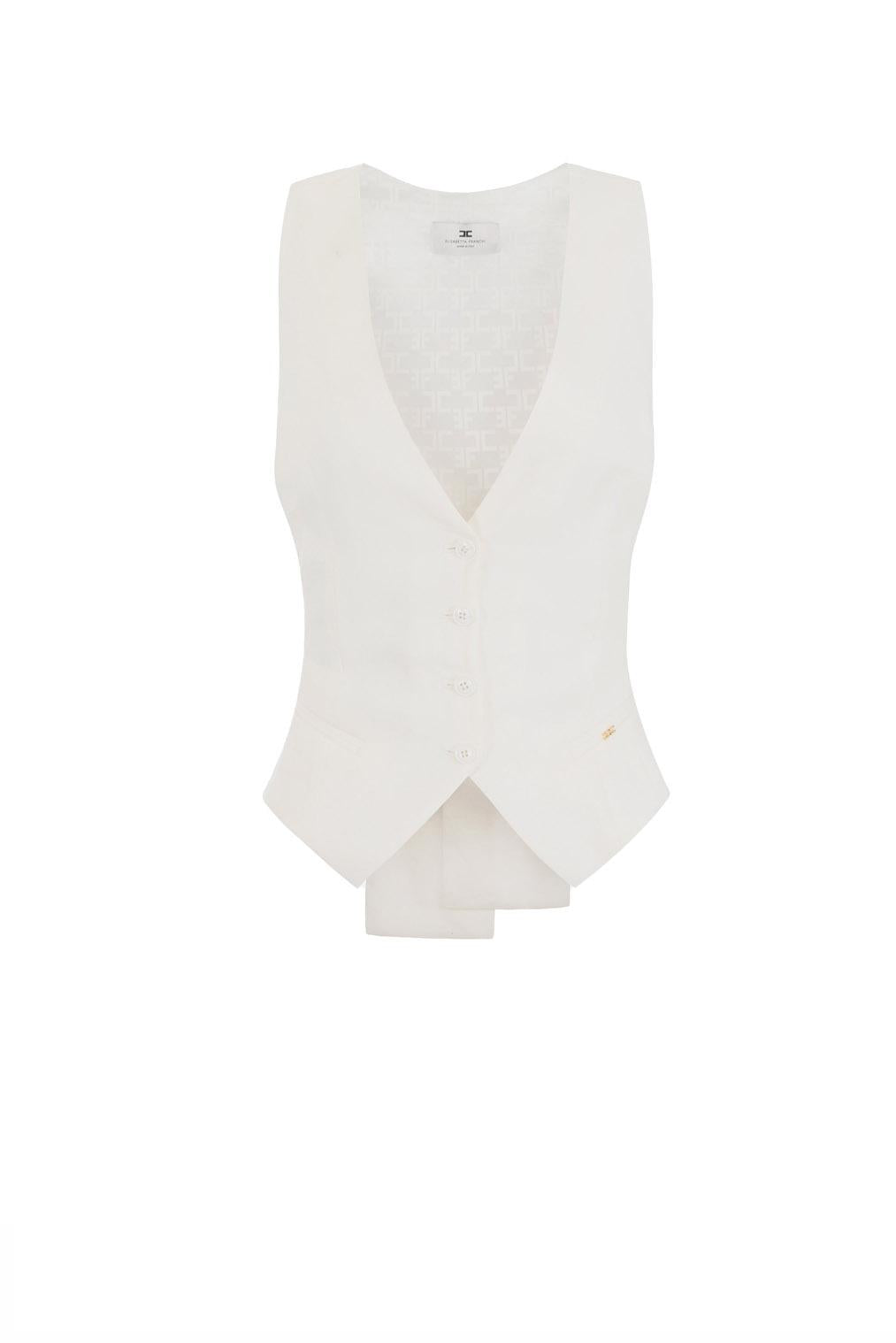  Elisabetta Franchi Gilet Avorio Woman - 1